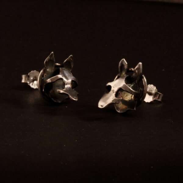 Wolf stud earrings