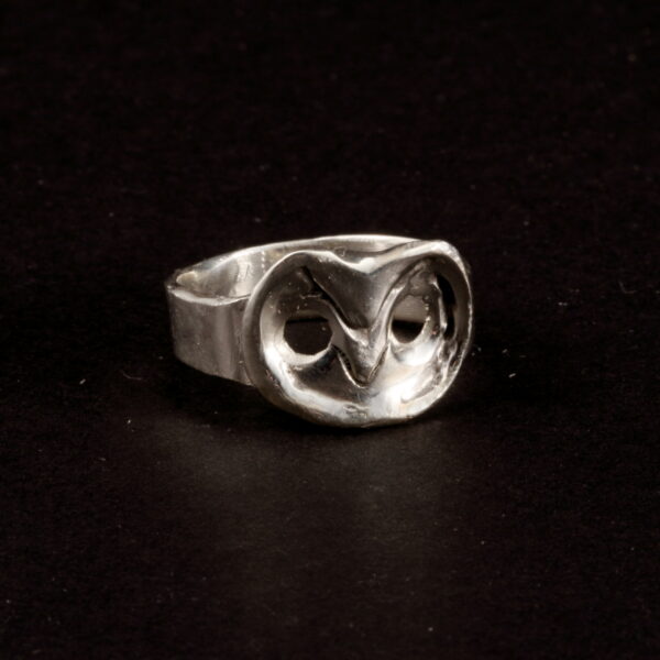 Fold form owl ring